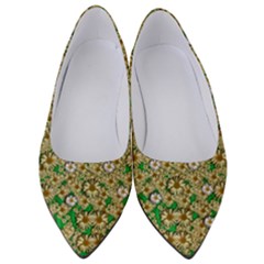 Florals In The Green Season In Perfect  Ornate Calm Harmony Women s Low Heels by pepitasart