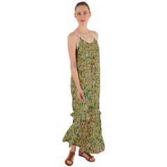 Florals In The Green Season In Perfect  Ornate Calm Harmony Cami Maxi Ruffle Chiffon Dress by pepitasart