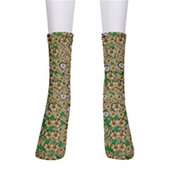 Florals In The Green Season In Perfect  Ornate Calm Harmony Men s Crew Socks by pepitasart