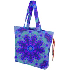 New Day Drawstring Tote Bag by LW323