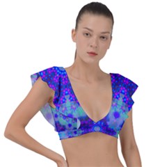 New Day Plunge Frill Sleeve Bikini Top by LW323