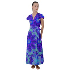 New Day Flutter Sleeve Maxi Dress by LW323