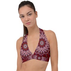 Redyarn Halter Plunge Bikini Top by LW323