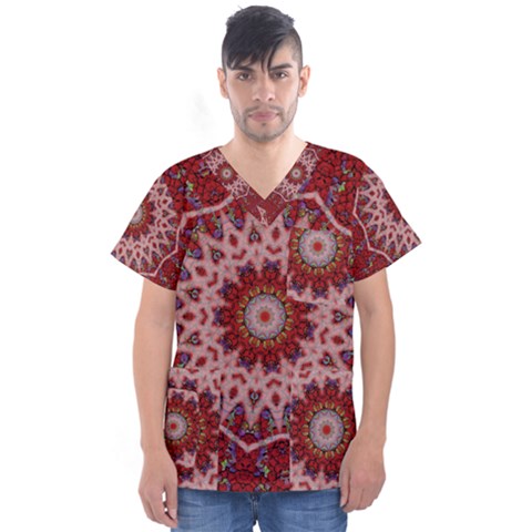 Redyarn Men s V-neck Scrub Top by LW323