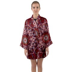 Redyarn Long Sleeve Satin Kimono by LW323