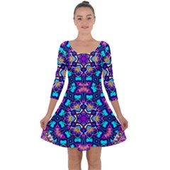 Lovely Dream Quarter Sleeve Skater Dress by LW323