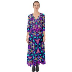 Lovely Dream Button Up Boho Maxi Dress by LW323