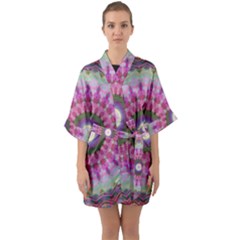 Sweet Cake Half Sleeve Satin Kimono  by LW323