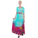 Flowers Half Sleeves Maxi Dress View1