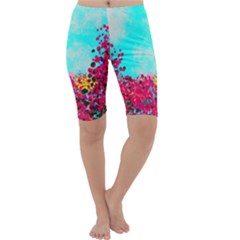 Flowers Cropped Leggings  by LW323