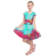 Flowers Kids  Short Sleeve Dress by LW323