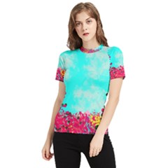 Flowers Women s Short Sleeve Rash Guard