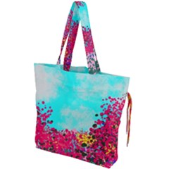 Flowers Drawstring Tote Bag by LW323