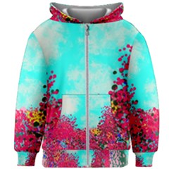 Flowers Kids  Zipper Hoodie Without Drawstring by LW323