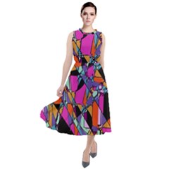 Abstract 2 Round Neck Boho Dress by LW323