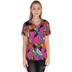 Abstract 2 Women s V-neck Scrub Top by LW323