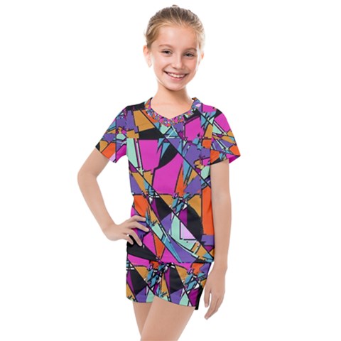 Abstract 2 Kids  Mesh Tee And Shorts Set by LW323