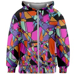 Abstract 2 Kids  Zipper Hoodie Without Drawstring by LW323