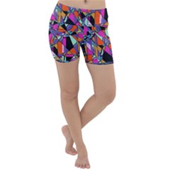 Abstract 2 Lightweight Velour Yoga Shorts by LW323