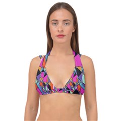 Abstract 2 Double Strap Halter Bikini Top by LW323