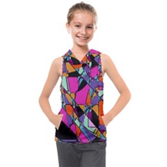 Abstract 2 Kids  Sleeveless Hoodie by LW323