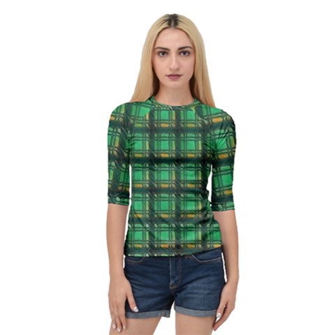 Green Clover Quarter Sleeve Raglan Tee by LW323