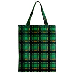 Green Clover Zipper Classic Tote Bag by LW323