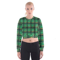 Green Clover Cropped Sweatshirt by LW323