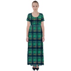 Green Clover High Waist Short Sleeve Maxi Dress by LW323