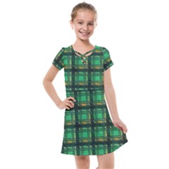 Green Clover Kids  Cross Web Dress by LW323