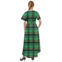 Green Clover Front Wrap High Low Dress View2