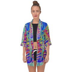 Vibrant-vases Open Front Chiffon Kimono