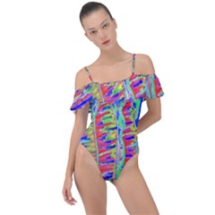 Vibrant-vases Frill Detail One Piece Swimsuit