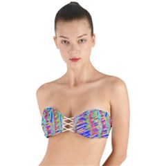 Vibrant-vases Twist Bandeau Bikini Top by LW323