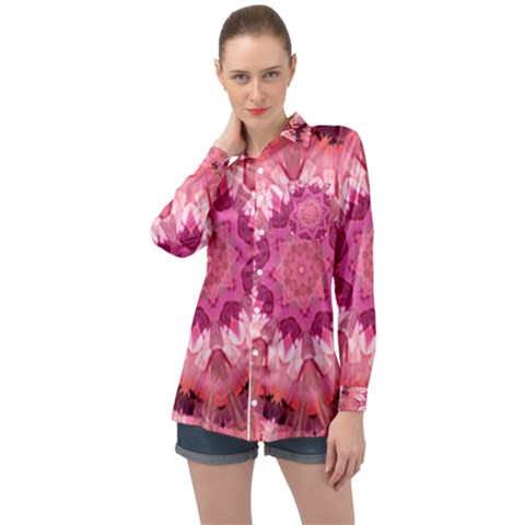 Love Long Sleeve Satin Shirt by LW323