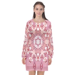 Diamond Girl 2 Long Sleeve Chiffon Shift Dress  by LW323