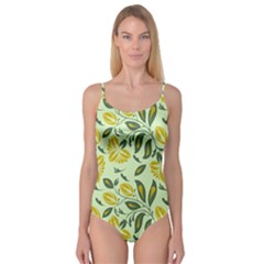 Folk Floral Pattern  Abstract Flowers Surface Design  Seamless Pattern Camisole Leotard  by Eskimos