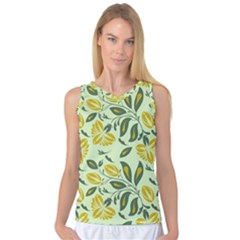 Folk Floral Pattern  Abstract Flowers Surface Design  Seamless Pattern Women s Basketball Tank Top by Eskimos