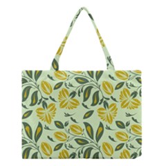 Folk Floral Pattern  Abstract Flowers Surface Design  Seamless Pattern Medium Tote Bag by Eskimos