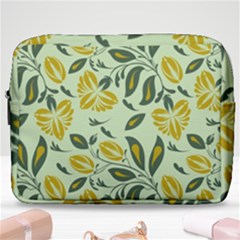 Folk Floral Pattern  Abstract Flowers Surface Design  Seamless Pattern Make Up Pouch (large) by Eskimos