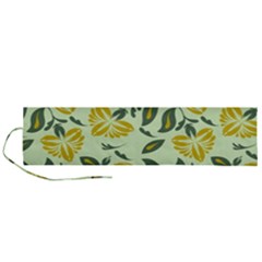 Folk Floral Pattern  Abstract Flowers Surface Design  Seamless Pattern Roll Up Canvas Pencil Holder (l) by Eskimos