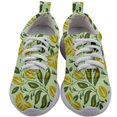 Folk Floral Pattern  Abstract Flowers Surface Design  Seamless Pattern Kids Athletic Shoes by Eskimos