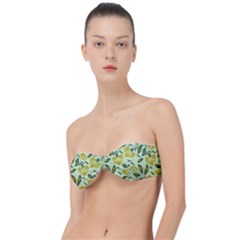 Folk Floral Pattern  Abstract Flowers Surface Design  Seamless Pattern Classic Bandeau Bikini Top  by Eskimos