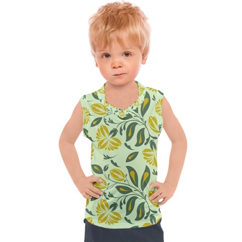 Folk Floral Pattern  Abstract Flowers Surface Design  Seamless Pattern Kids  Sport Tank Top by Eskimos