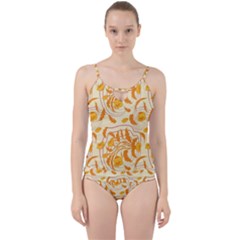 Folk Floral Pattern  Abstract Flowers Surface Design  Seamless Pattern Cut Out Top Tankini Set by Eskimos