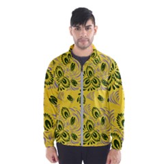 Folk Floral Pattern  Abstract Flowers Surface Design  Seamless Pattern Men s Windbreaker by Eskimos