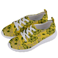 Folk Floral Pattern  Abstract Flowers Surface Design  Seamless Pattern Women s Lightweight Sports Shoes by Eskimos