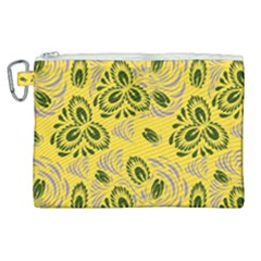 Folk Floral Pattern  Abstract Flowers Surface Design  Seamless Pattern Canvas Cosmetic Bag (xl) by Eskimos