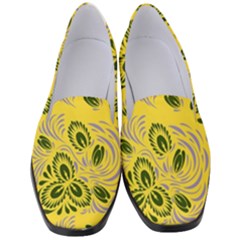 Folk Floral Pattern  Abstract Flowers Surface Design  Seamless Pattern Women s Classic Loafer Heels by Eskimos