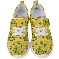 Folk Floral Pattern  Abstract Flowers Surface Design  Seamless Pattern Women s Velcro Strap Shoes by Eskimos